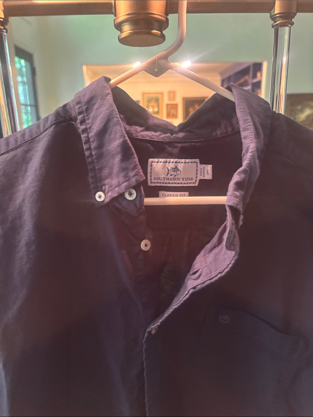 Southern Tide Navy Classic Fit Button-Down Shirt